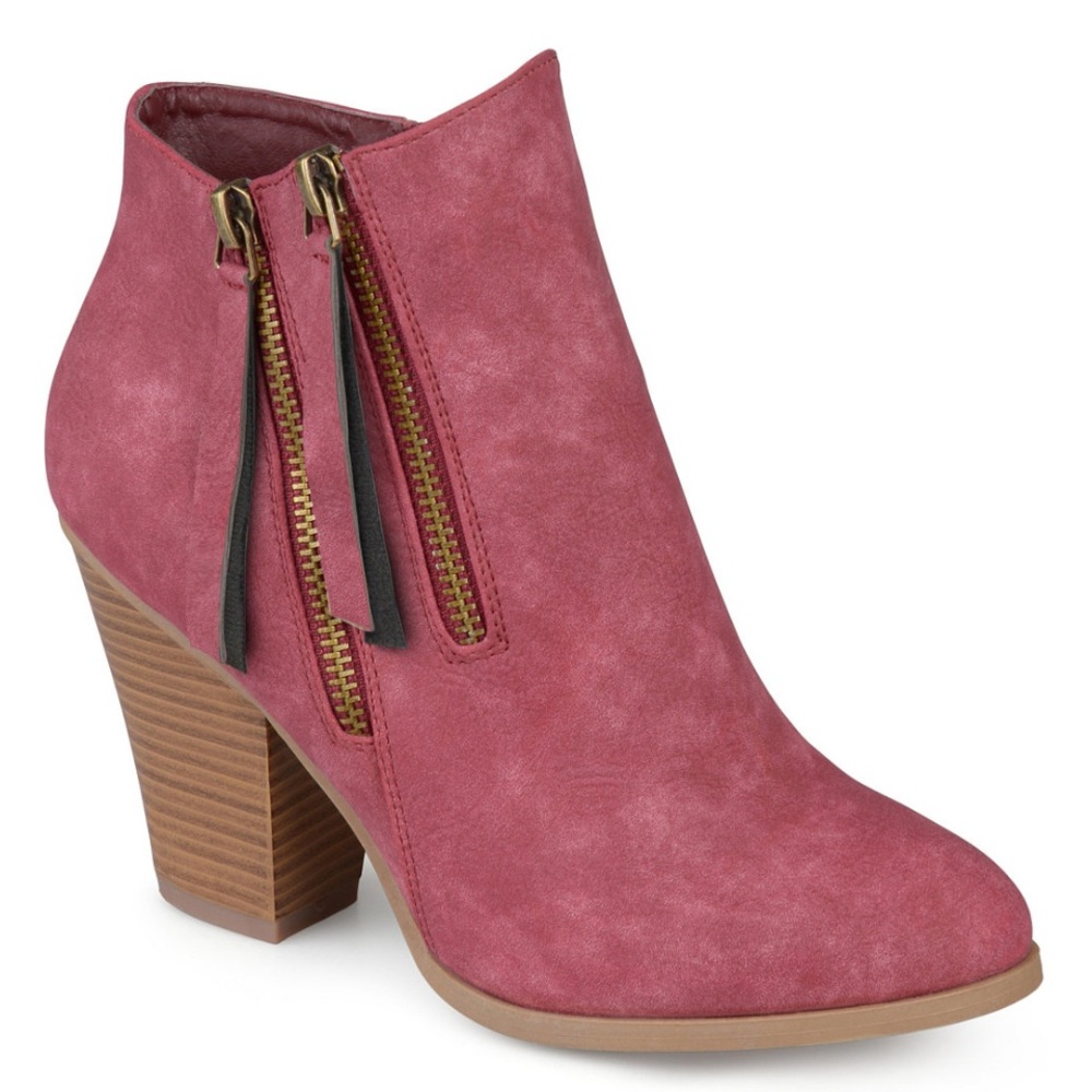 Journee Collection Women's Ankle Booties in Bold Pink
